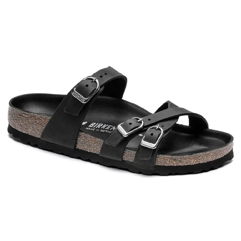 Women’s Outdoor Sneakers 'Birkenstock' Women's Franca Leather Sandal - Black