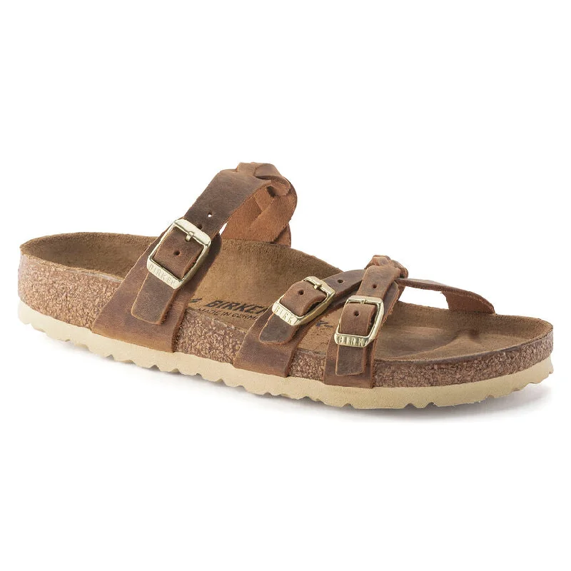 Women’s Formal Shoes 'Birkenstock' Women's Franca Braid Strappy Sandal - Cognac