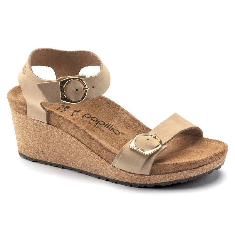 Women’s Lace-Up Shoes 'Birkenstock' Women's Soley Ring-Buckle Oiled Leather Sandal - Sandcastle