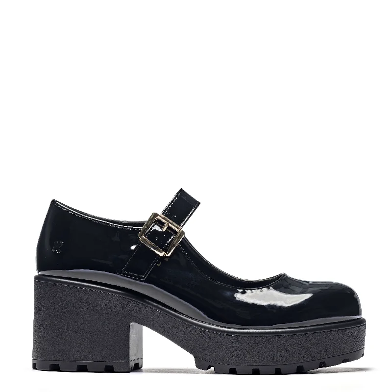 Fashion Sneakers For Work TIRA Black Mary Jane Shoes 'Patent Edition'