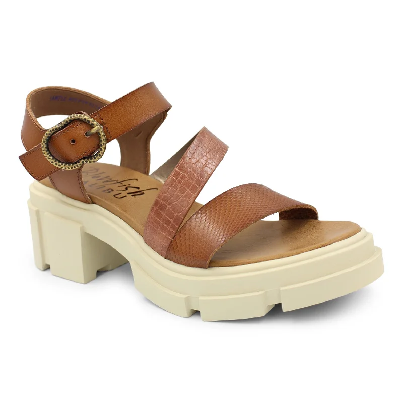 Trendy Heels For Women 'Blowfish Malibu' Women's Capetown Sandal - Wood Dile / Dyecut / Amazon Rawhide