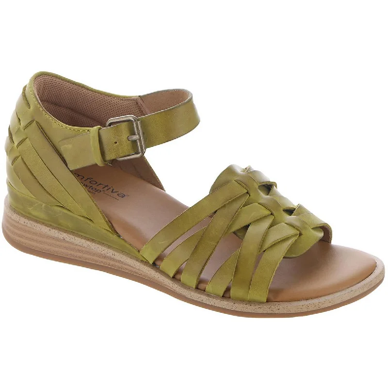 Outdoor Running Shoes Comfortiva Womens MARINA Leather Strappy Ankle Strap