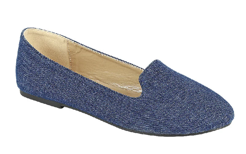 Trendy Lace-Up Shoes DIANA81 - BLUE DENIM
