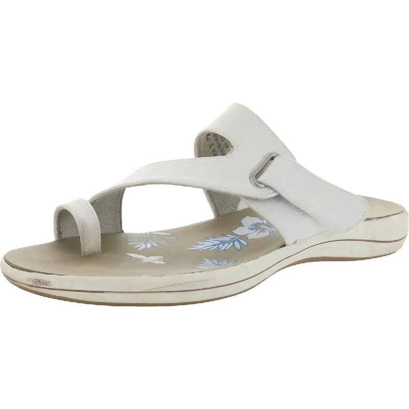 Fashionable Work Boots Easy Street Womens Aiko Slip On Flats Strap Sandals