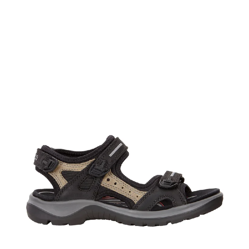 Women’s Summer Sandals Ecco Women's Yucatan Sandal in Black/Mole/Black