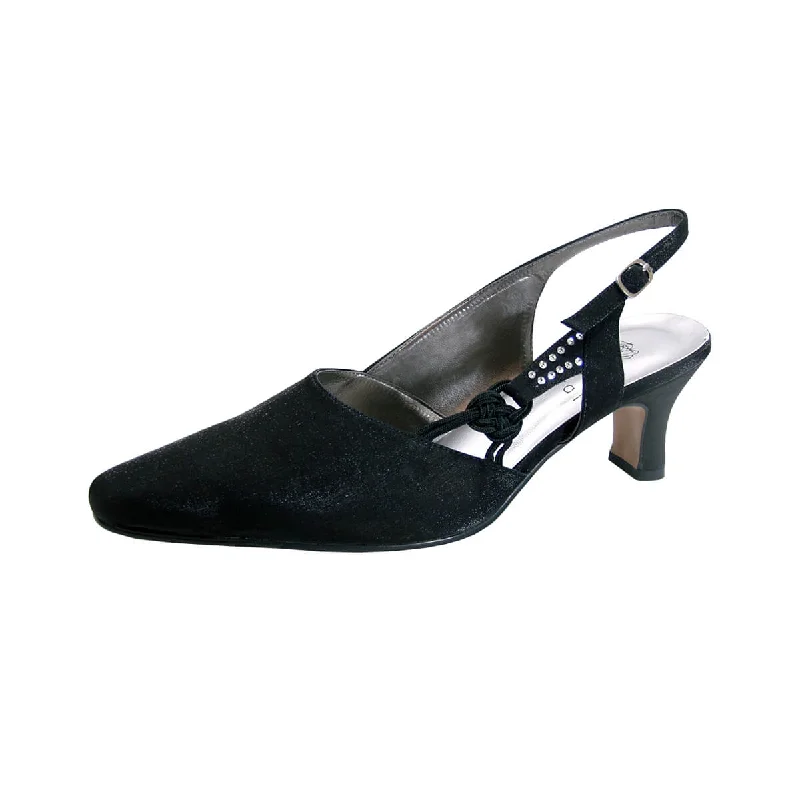 Breathable Hiking Boots FLORAL Oprah Women's Wide Width Satin Upper Slingback Pumps