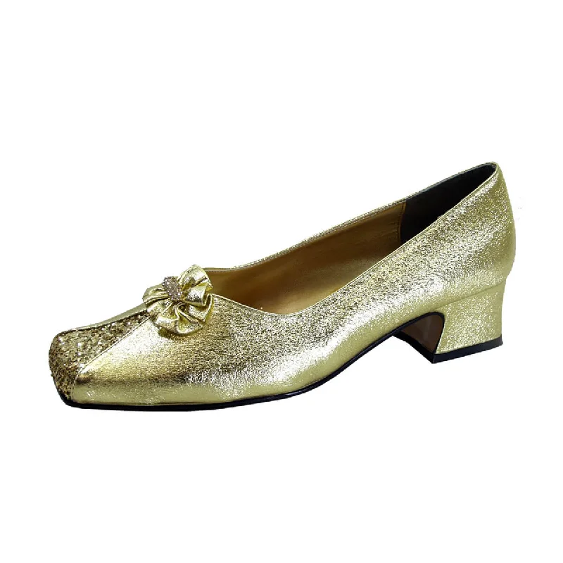 Formal Wedding Shoes FLORAL Taya Women's Wide Width Slip-On Dress Pumps with Bow