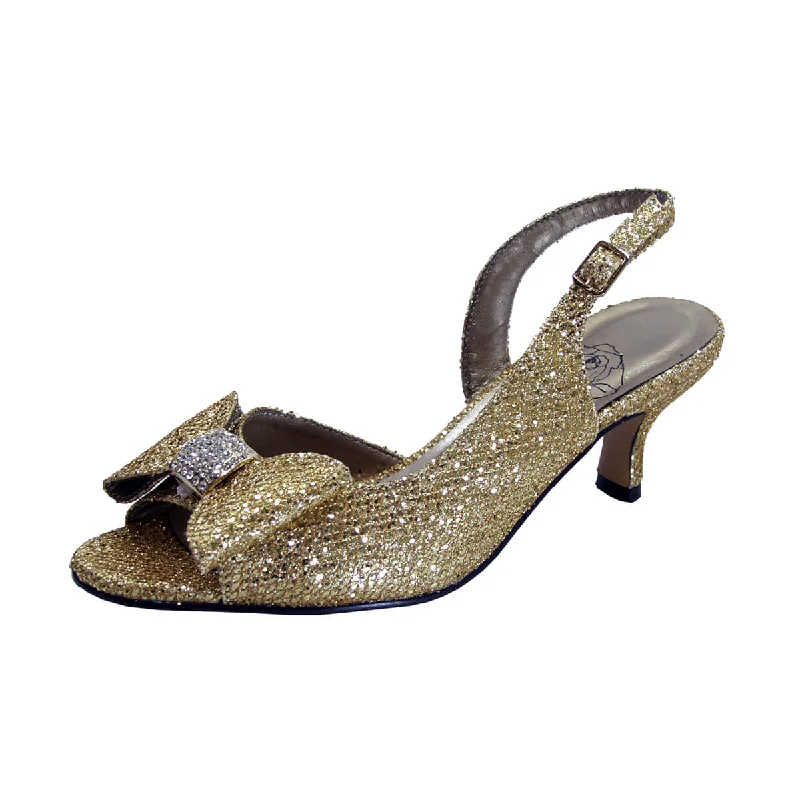 Comfortable Walking Sandals FLORAL Xandra Women's Wide Width Slingback Heeled Sandals