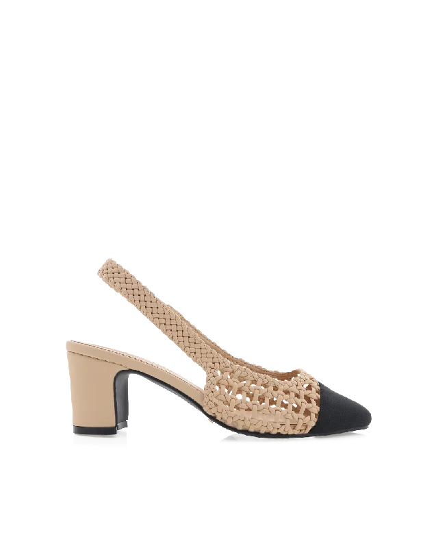 FLORIS - NOUGAT-BLACK GROSGRAIN