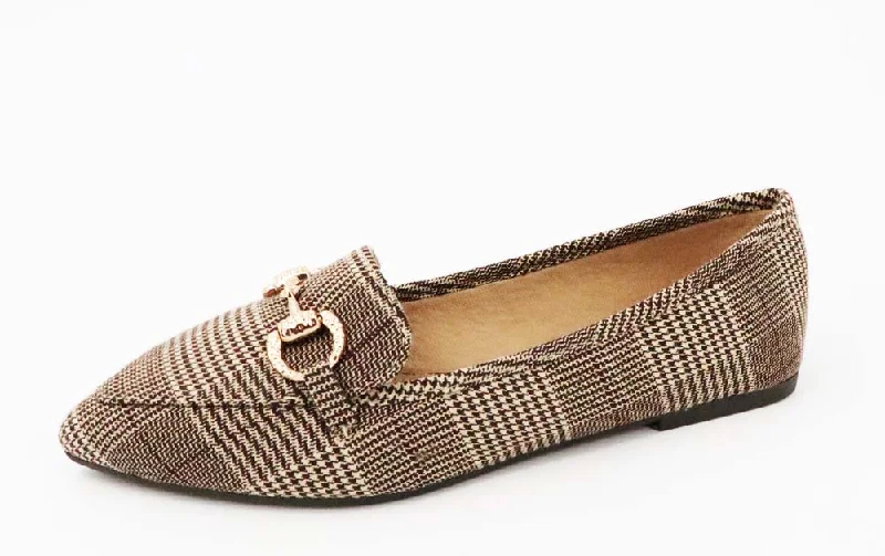 Trendy Casual Sandals GRACIOUS03 - BROWN PLAID