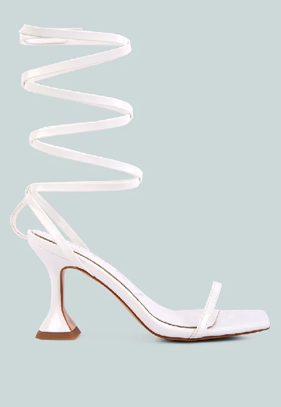 Casual Running Sneakers Lewk Strappy Tie Up Spool Heel Sandals