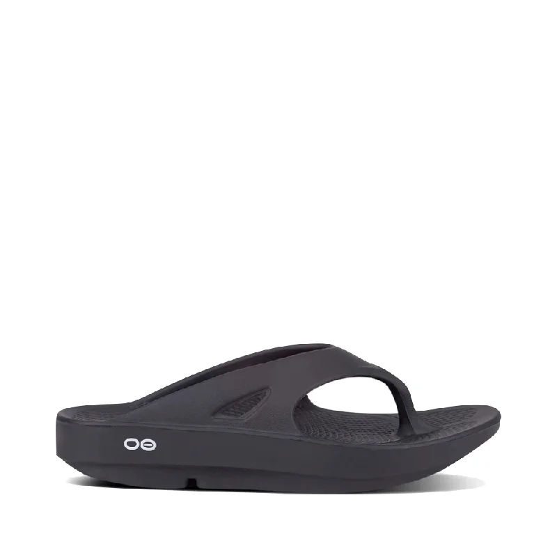 Women’s Fashion Boots OOfos OOriginal Thong Sandal in Black