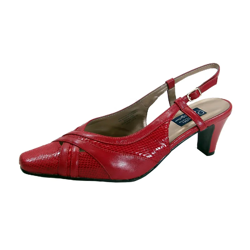 Lightweight Hiking Shoes PEERAGE Eris Women's Wide Width Animal Print Leather Pumps