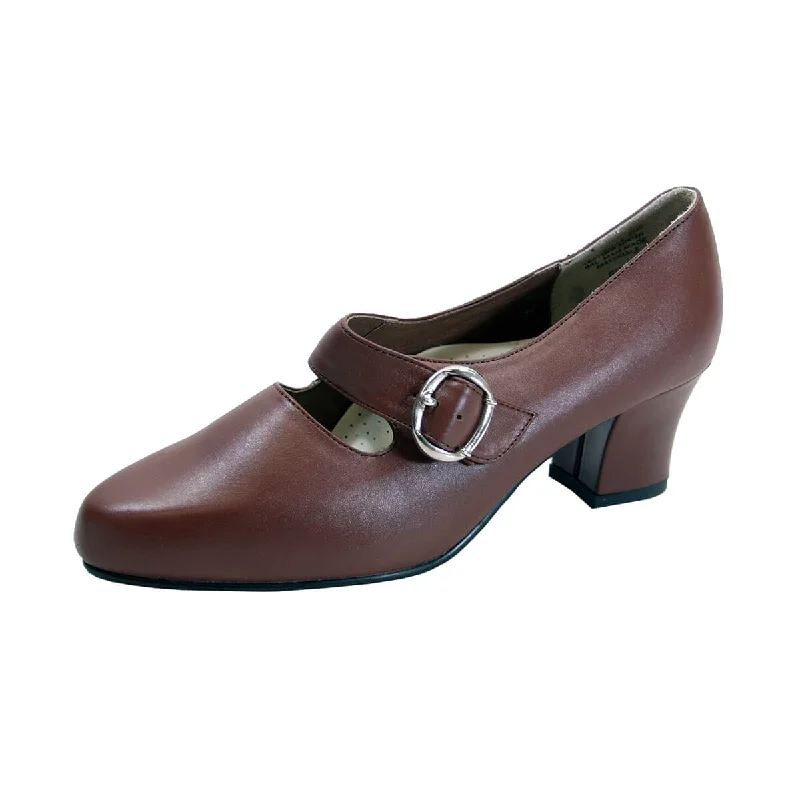 Casual Sandals Collection PEERAGE Xia Women's Wide Width Mary Jane Leather Pumps