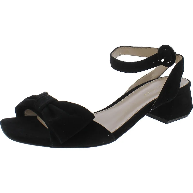 Comfortable Hiking Sandals Pelle Moda Womens Bow Leather Block Heel