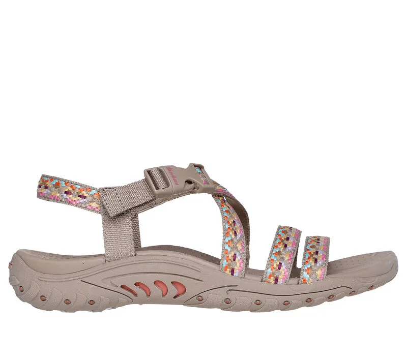 Women’s Chunky Heels 'Skechers' Women's Reggae-Dream Weaver Sandal - Taupe / Multi