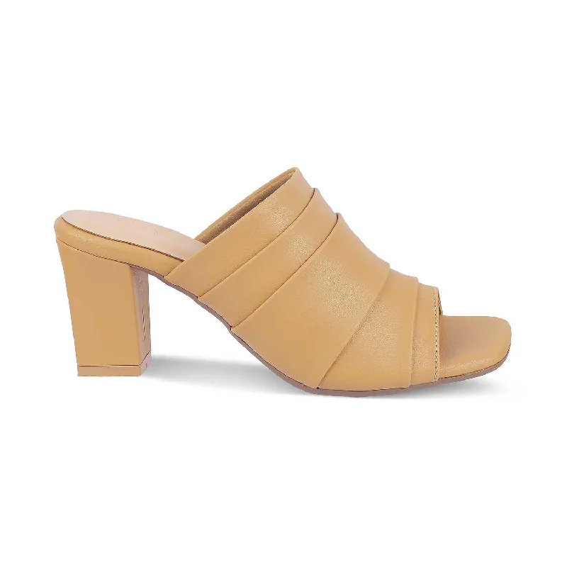 Trendy Lace-Up Shoes Tresmode Coco Beige Women's Dress Block Heel Sandals