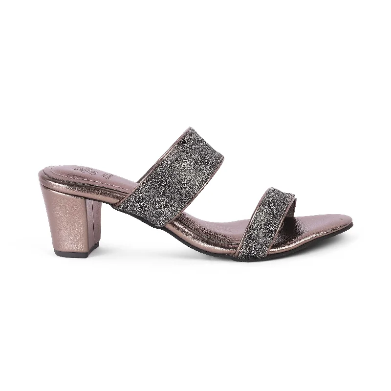 Women’s Ballet Flats Tresmode Sheen Pewter Women's Dress Block Heel Sandals