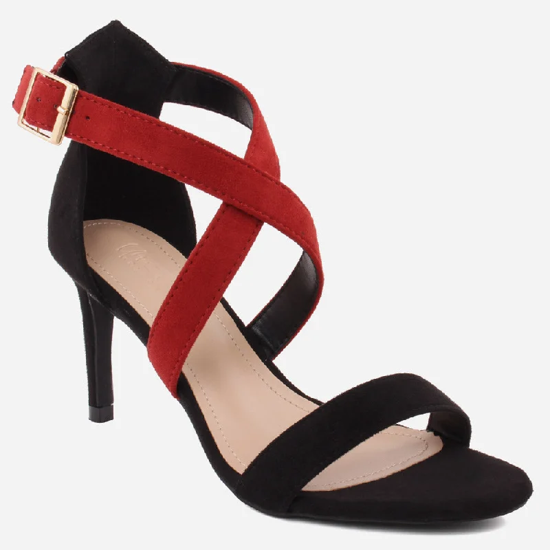 Designer Work Shoes Women "JACK" Open Toe Stiletto Heel Sandals