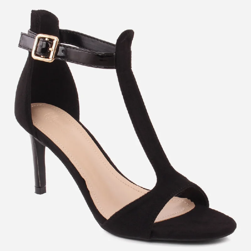 Stylish High Heel Sandals Women "MIA" T-Strap Open Toe Stiletto Heel Sandals