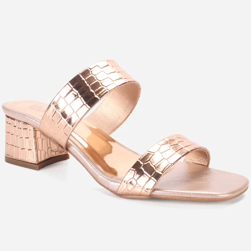 Leather Sandals For Sale Women's "BERLIN" Fancy Block Heel Sandals