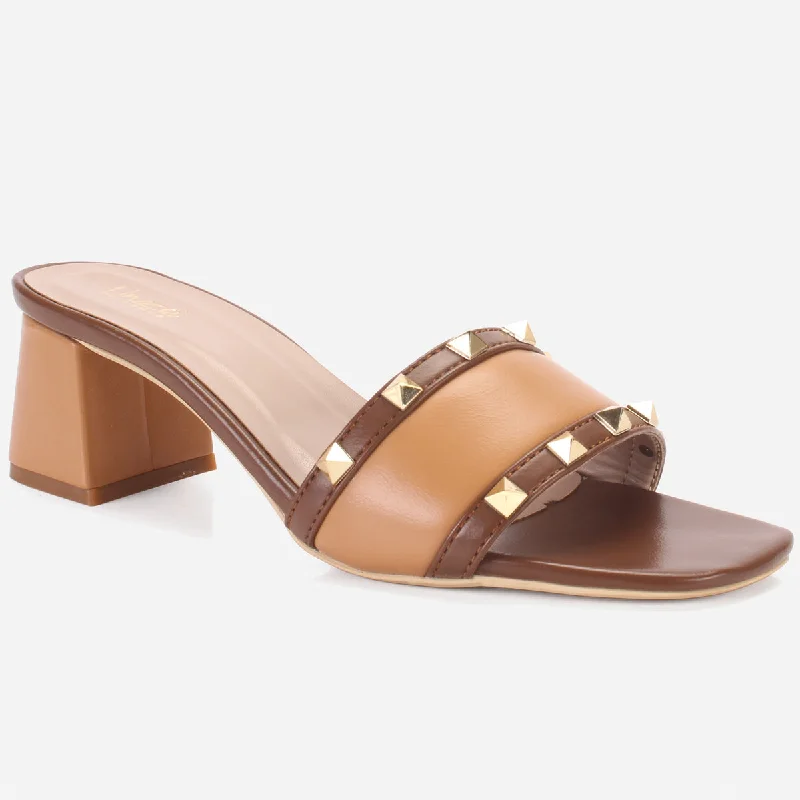 Casual Hiking Sandals Womens "DEENA" Decorated Block Heeled Sandals
