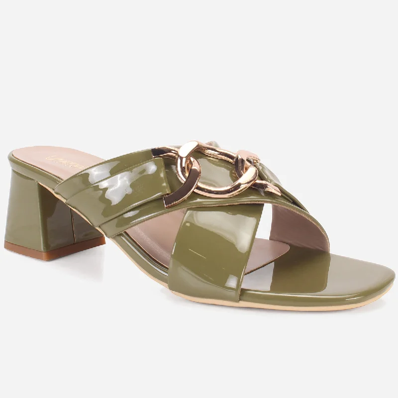 Comfortable Lace-Up Boots Womens "LINNLY" Block Heeled Sandals