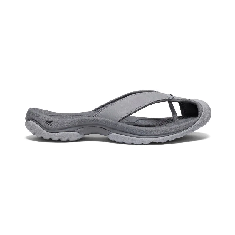 Affordable Women’s Shoes Women's Waimea Leather Flip-Flop  |  Alloy/Black