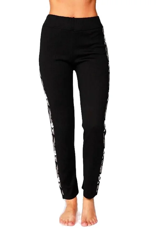 Women’s Workout Shoes Camo Trim Track Pant In Black