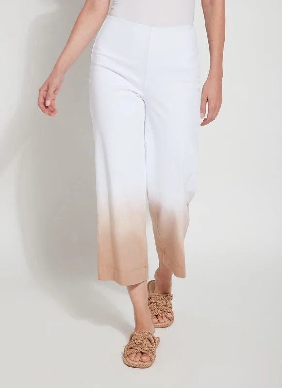 Trendy Plus Size Fashion Cropped Ombre Wide Leg