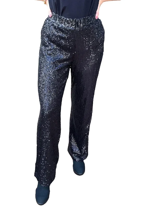 Trendy Dresses Online Sequin Pants In Black