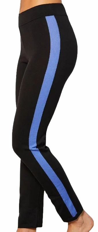 Winter Clothing For Women Track Pant In Black/periwinkle