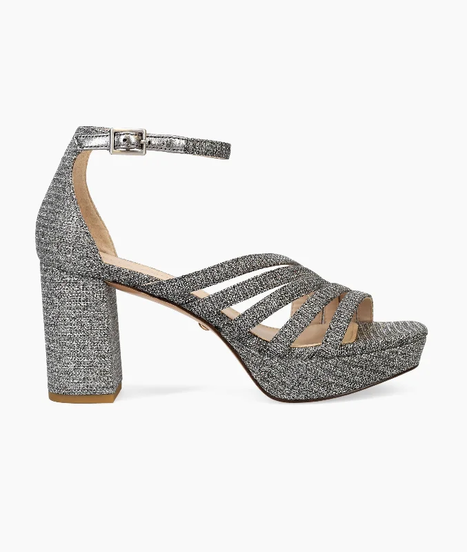 Trendy Lace-Up Shoes Anber Platform - Pewter