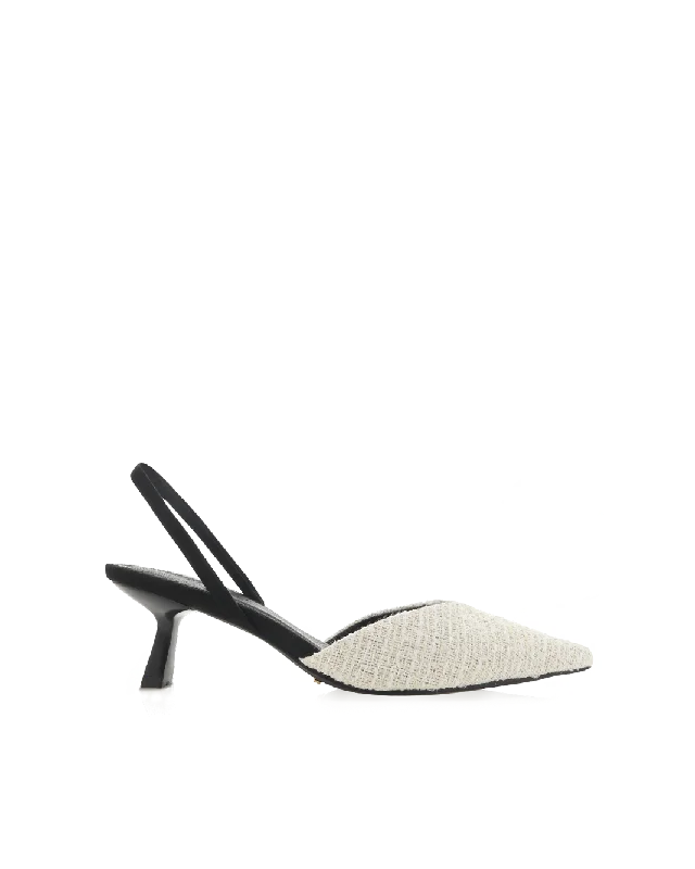Comfortable Slippers Online ANITA - CREAM BOUCLE-BLACK