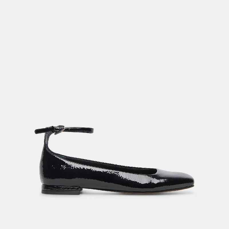 Winter Hiking Sneakers ASHYA BALLET FLATS MIDNIGHT CRINKLE PATENT