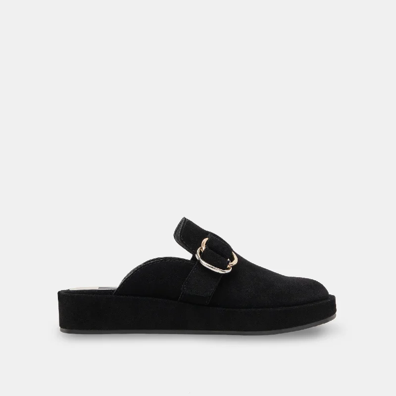 Trendy Loafers For Sale ASTOR FLATS ONYX SUEDE