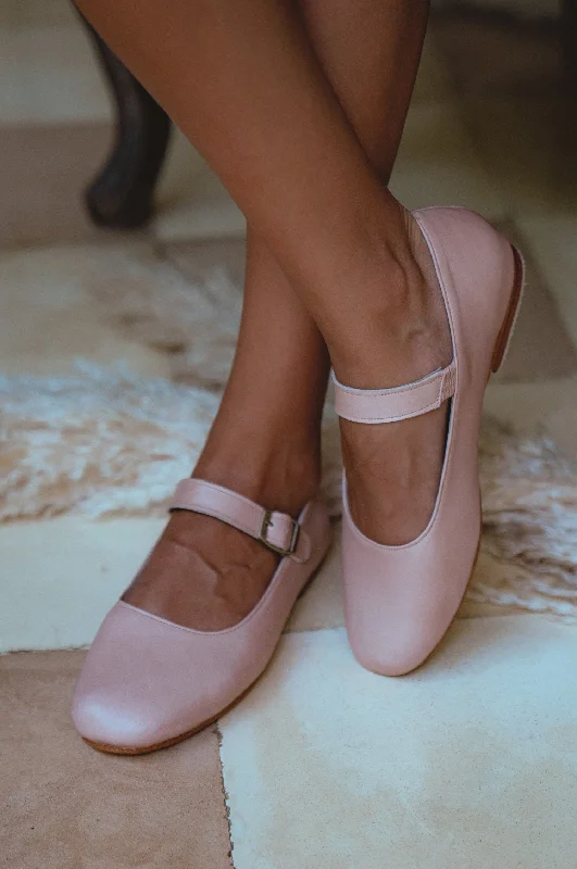 Fashion Sneakers For Work Belle Rose Round Toe Leather Flats