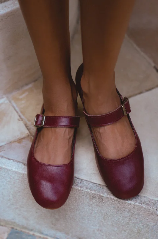 Comfortable Snow Boots Belle Rose Round Toe Leather Flats