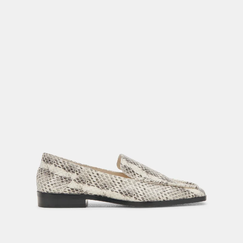 Classic Hiking Boots BENY FLATS GREY WHITE SNAKE EMBOSSED