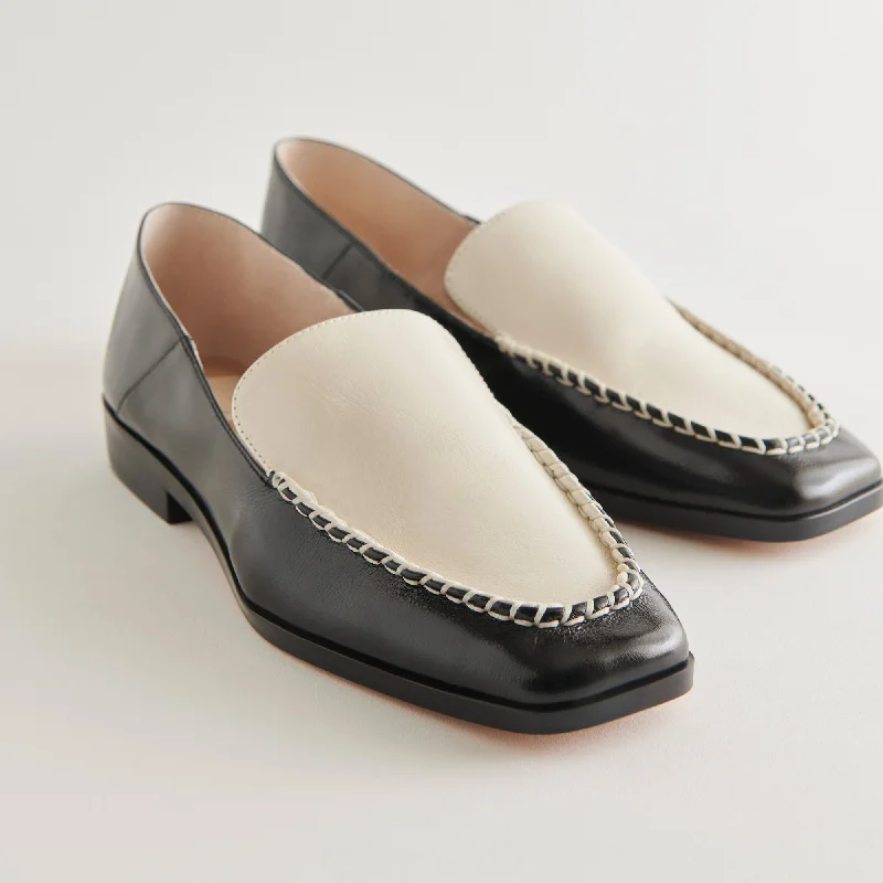 Best Running Sneakers BENY WIDE FLATS WHITE BLACK CRINKLE PATENT