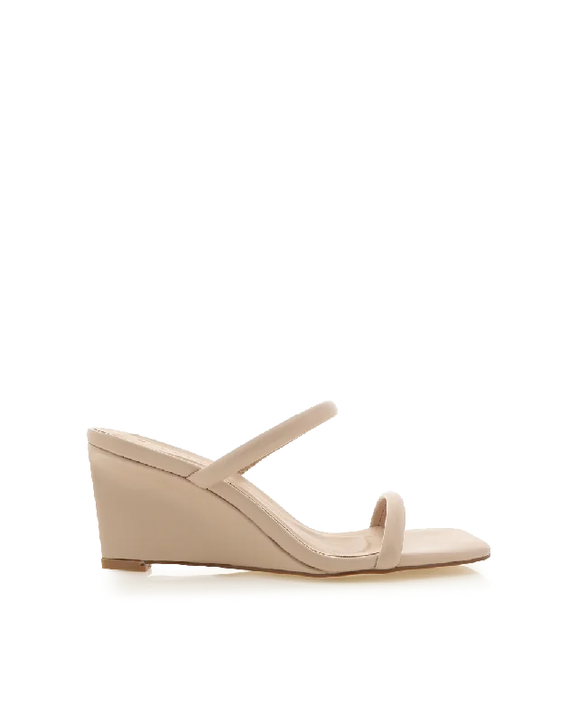Leather Casual Shoes BESSA - NUDE