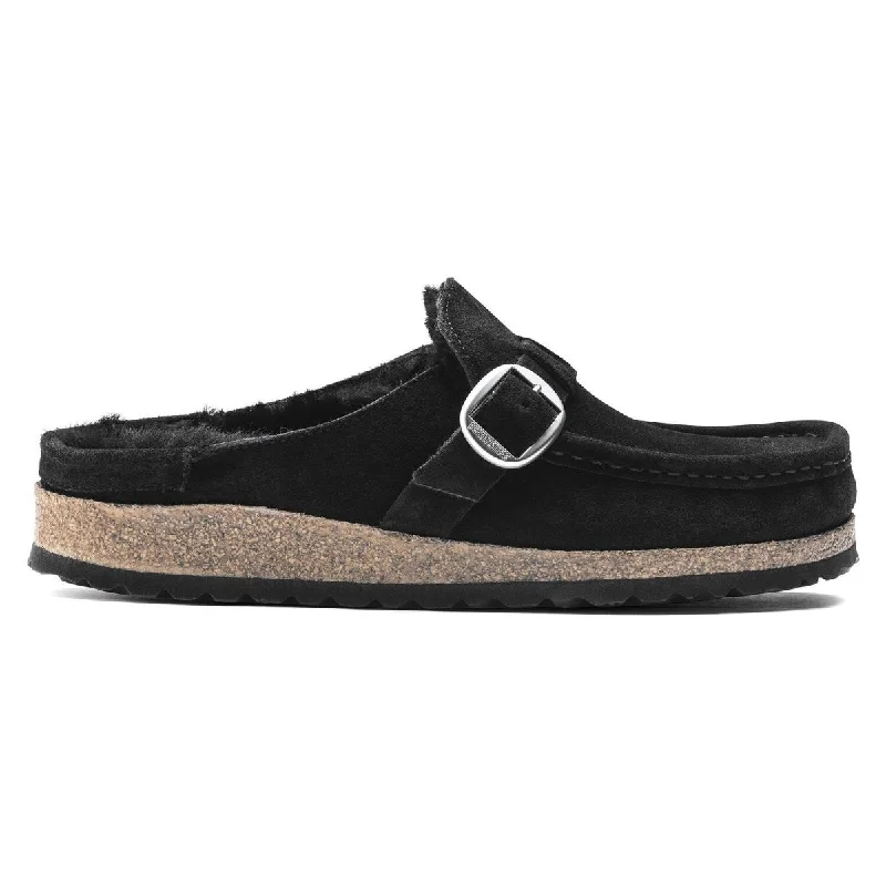 Comfortable Slippers For Home Birkenstock Women's Buckley Shearling Black
