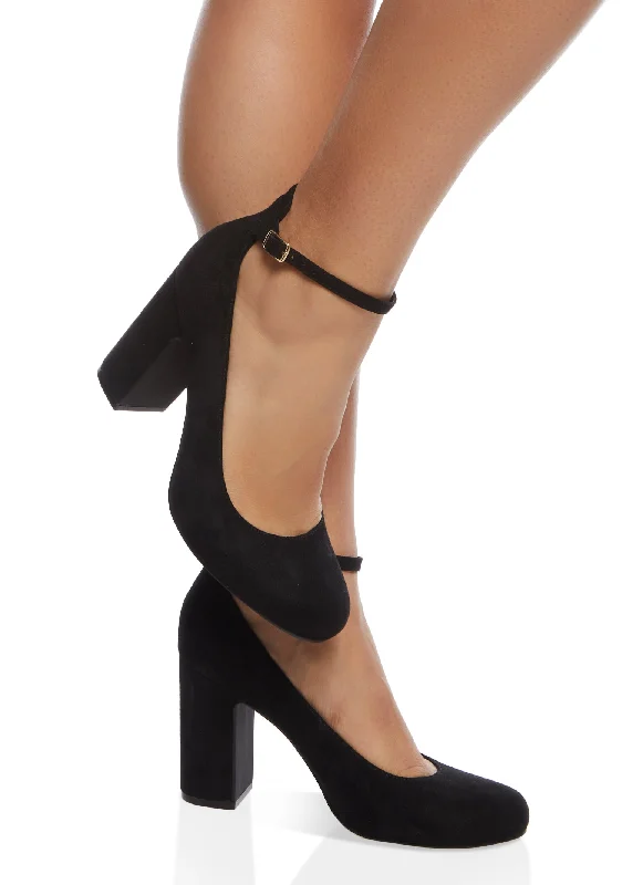Best Formal Shoes Online Ankle Strap High Block Heel Pumps