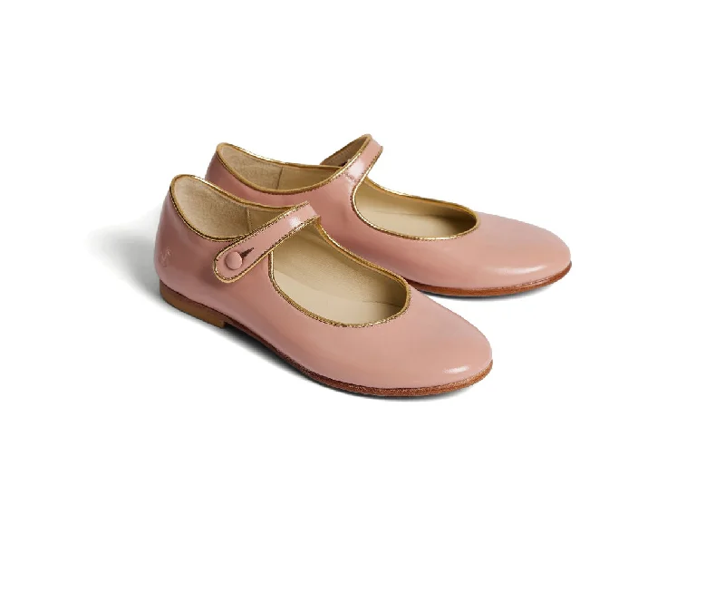 Leather Sneakers For Sale BonPoint Rose Gold Trim Ella Mary Jane
