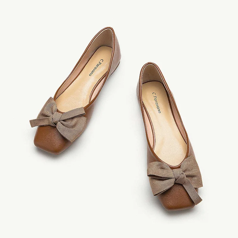 Fashionable Work Boots Bow Ballerina Flats (Eva)