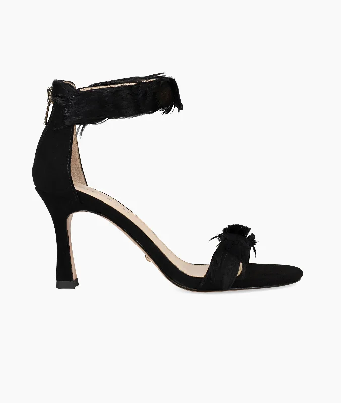 Comfortable Lace-Up Shoes Breece Mid Heel - Black