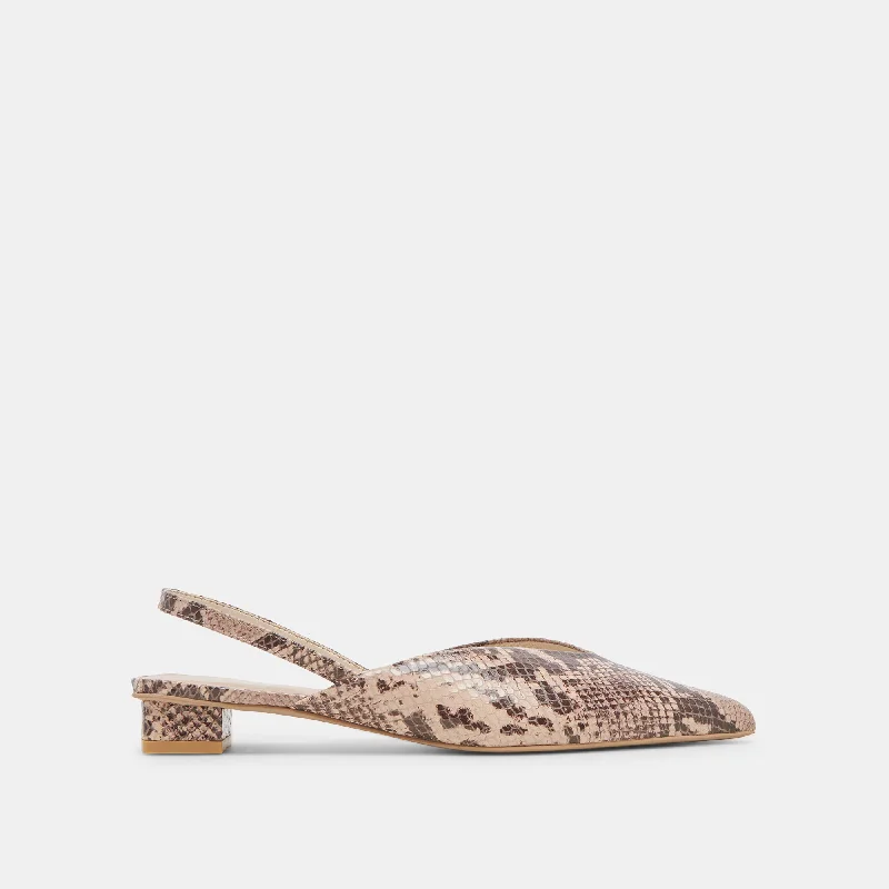 Casual Sandals For Sale BYANCA FLATS SAND EMBOSSED LEATHER