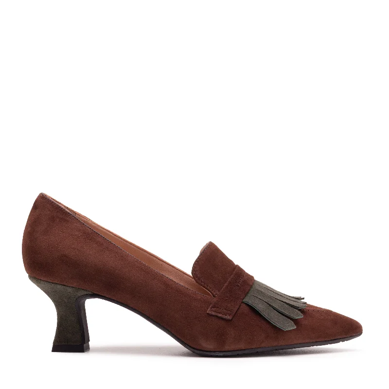 Suede Brown / Green