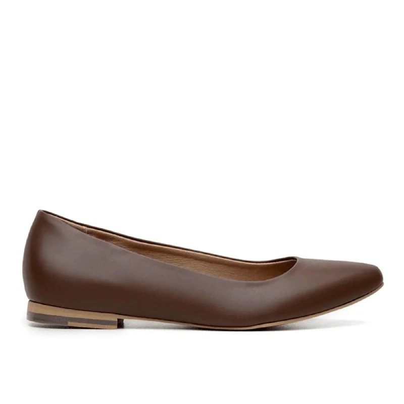 Casual Winter Shoes 'Diana' Vegan Women's Flat by Ahimsa - Cognac