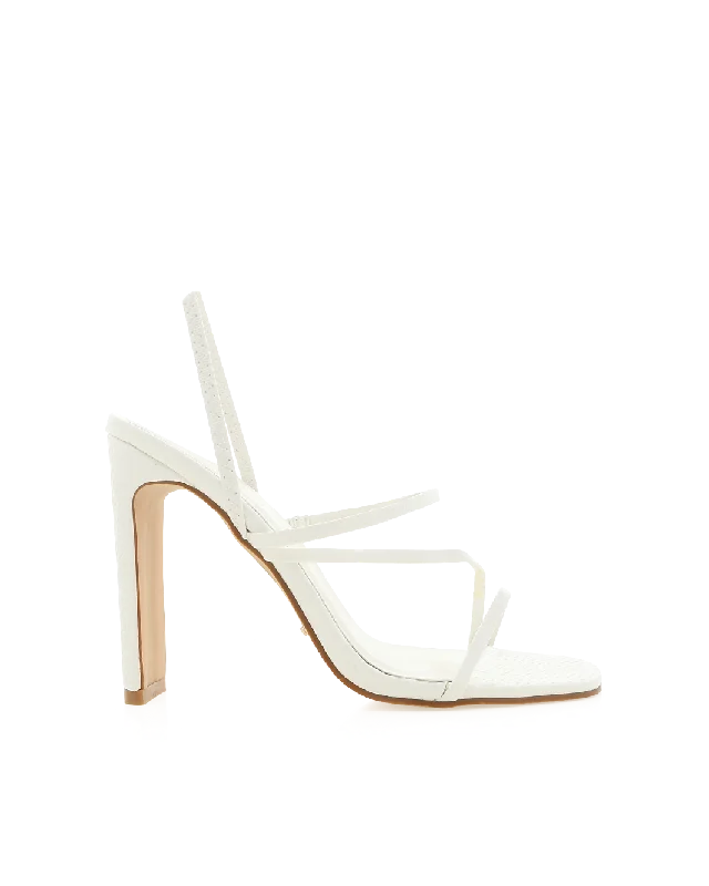 Fashionable Flat Shoes DIAZ - WHITE SNAKE
